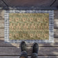 Coconut Coir Doormat inspired by William Morris - Anemone Collection (Aqua)