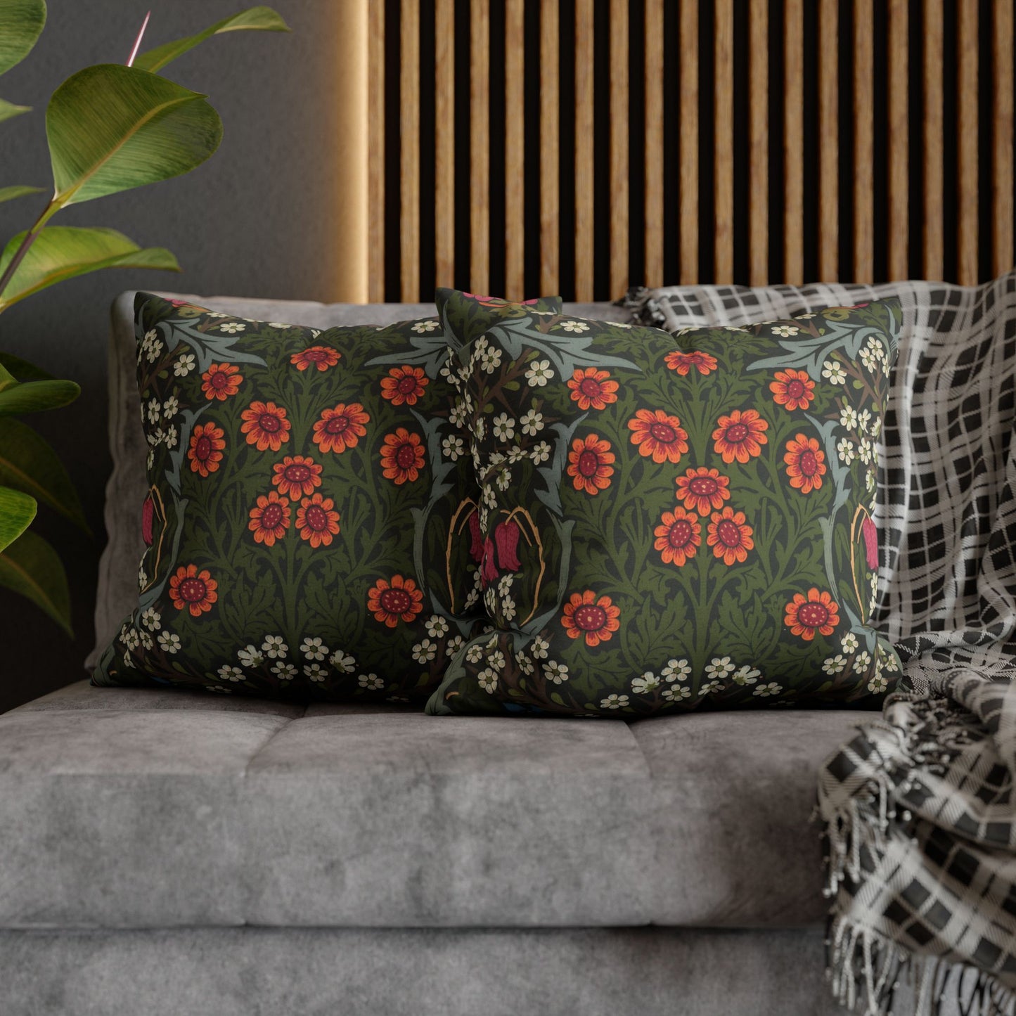 Cushion Cover inspired by William Morris - Blackthorn Collection