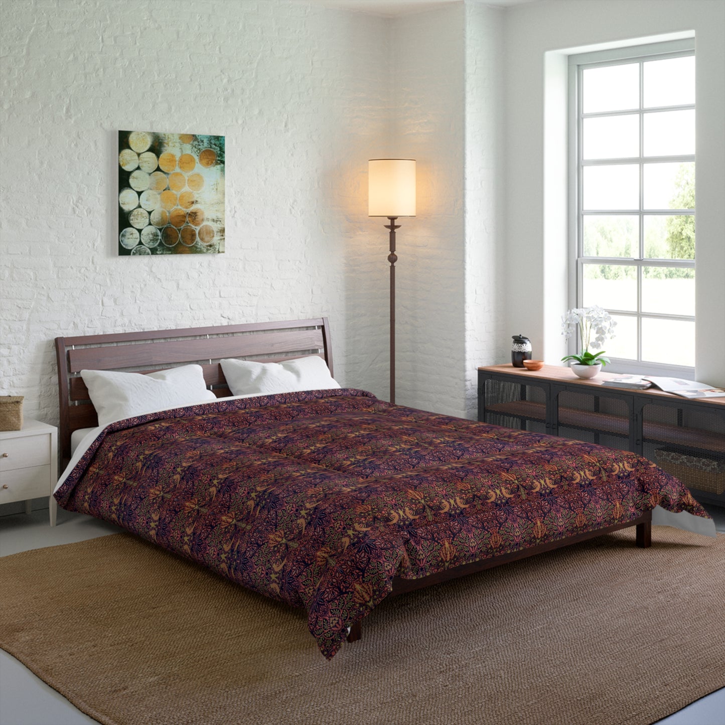 Comforter inspired by William Morris - Dove & Rose Collection