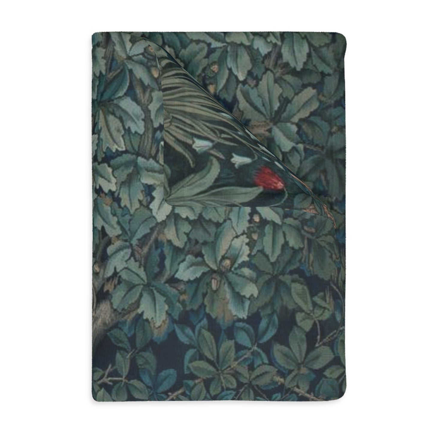 Luxury Velveteen Minky Blanket inspired by William Morris (Two-sided print) - Greenery Collection (Dear)