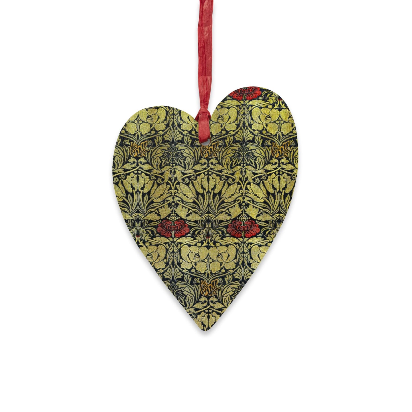 Wooden Christmas Ornaments inspired by William Morris - Tulip & Rose Collection