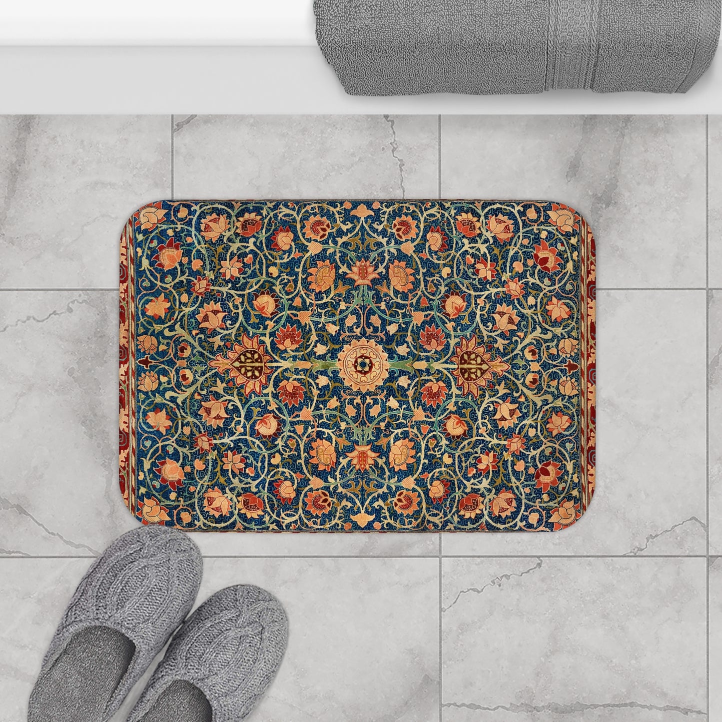 Microfibre Bath Mat inspired by William Morris - Holland Park Collection