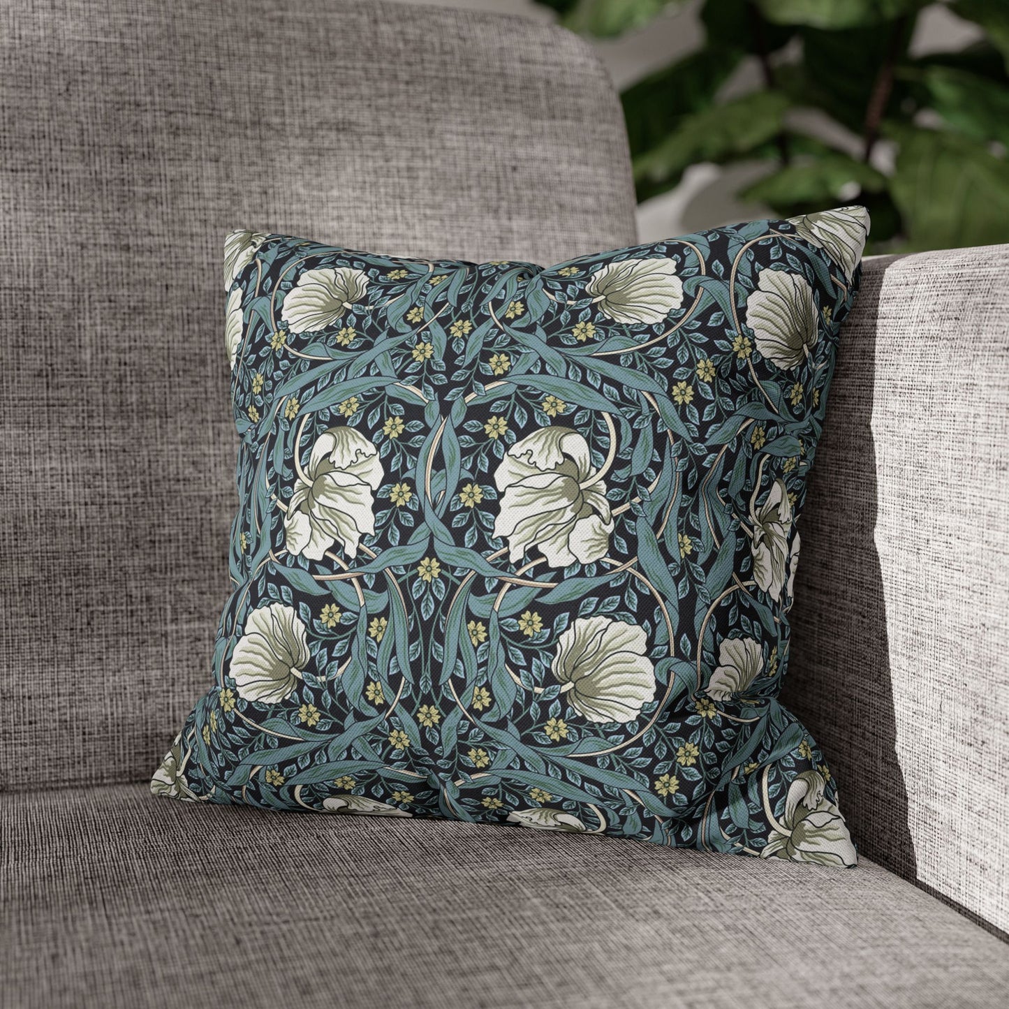 Cushion Cover inspired by William Morris - Pimpernel Collection (Slate)