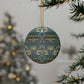 Ceramic Christmas Ornaments inspired by William Morris - Peacock & Dragon Collection - Double Sided Print: 1pc, 3pcs, 5pcs, 10pcs