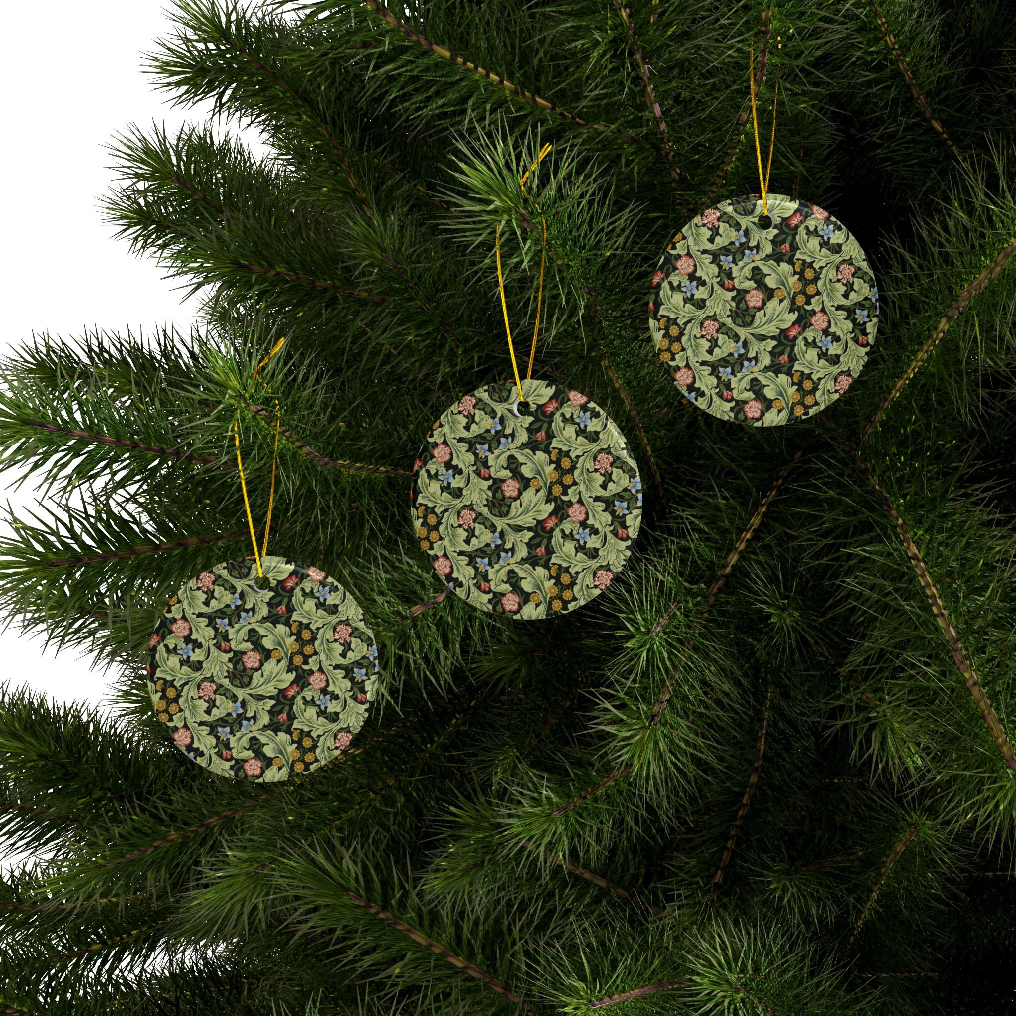 The World of Ornament　William Morris Christmas Ornaments William Morris - Acanthus (Grey) - 1, 3