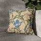 Faux Suede Cushion Cover inspired by William Morris - Blue Iris Collection