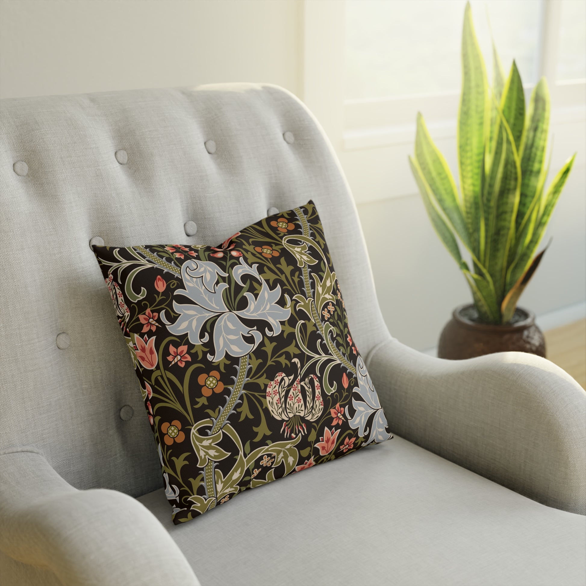 william-morris-co-cotton-drill-cushion-and-cover-golden-lily-collection-midnight-11