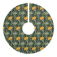 William Morris Style Bluebird Christmas Tree Skirt — Victorian Floral Holiday Tree Skirt
