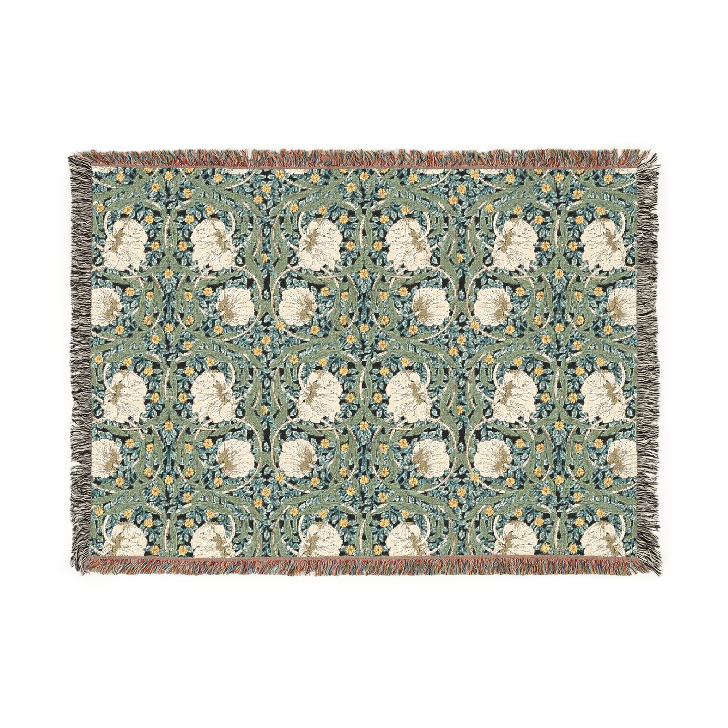 woven-cotton-blanket-william-morris-pimpernel-collection-green-1