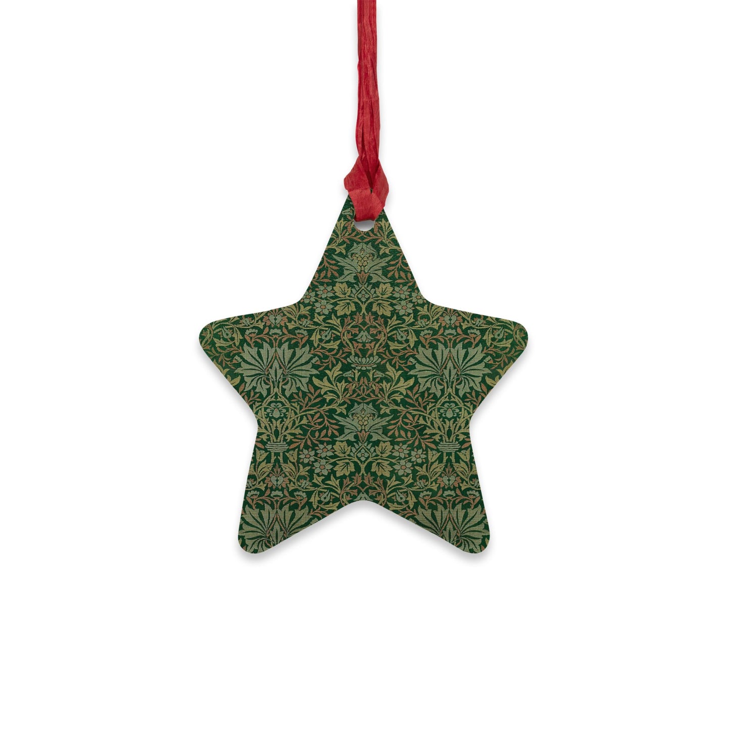 Wooden Christmas Ornaments inspired by William Morris - Flower Garden Collection