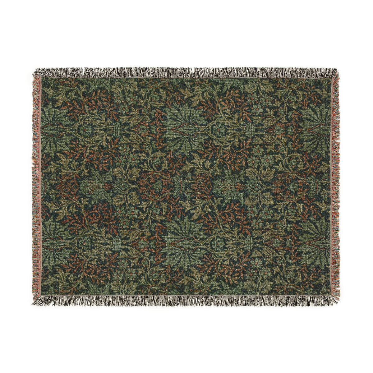 Woven Cotton Blanket inspired by William Morris - Flower Garden Collection