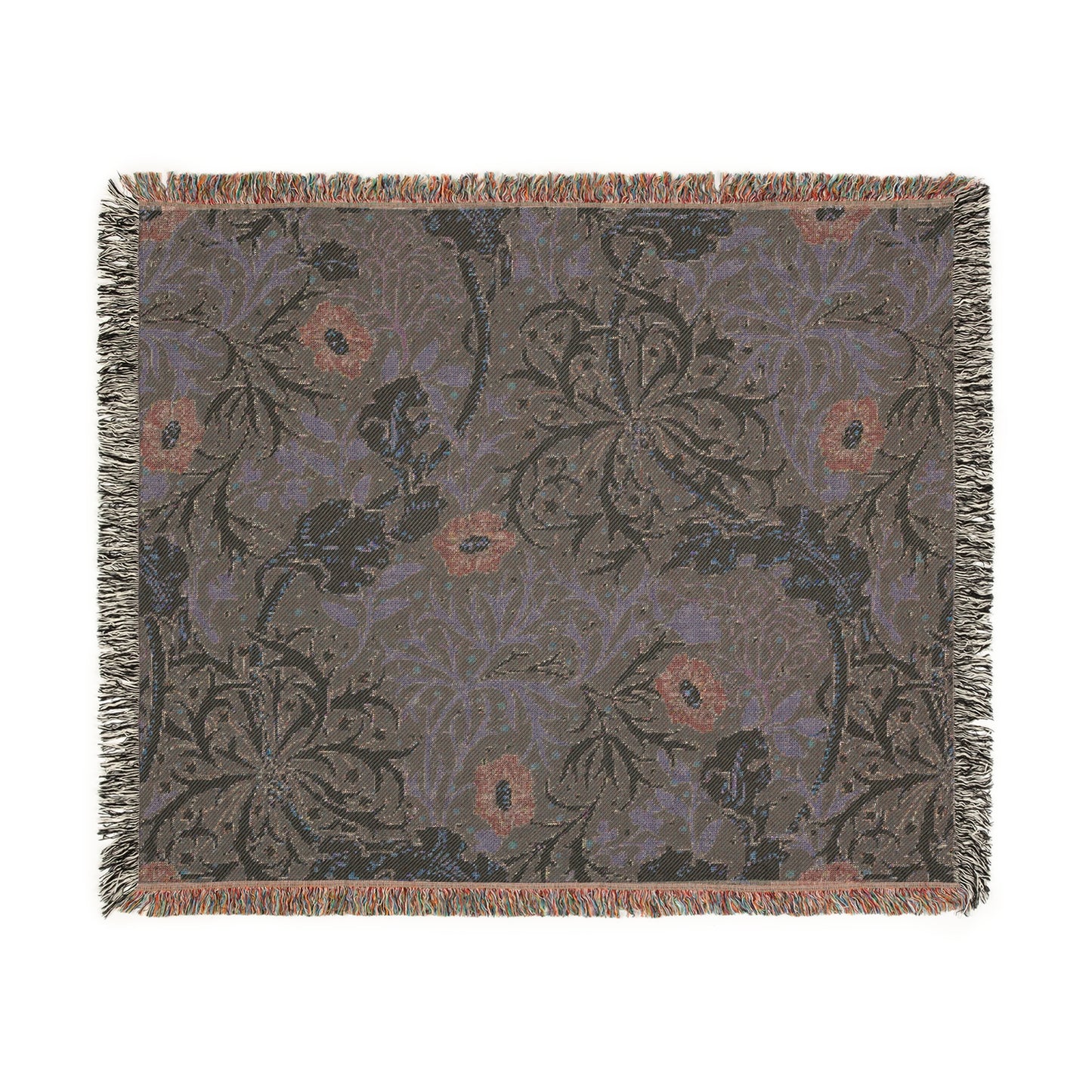 Elegant Floral Woven Blanket - Cozy Design for Home Decor