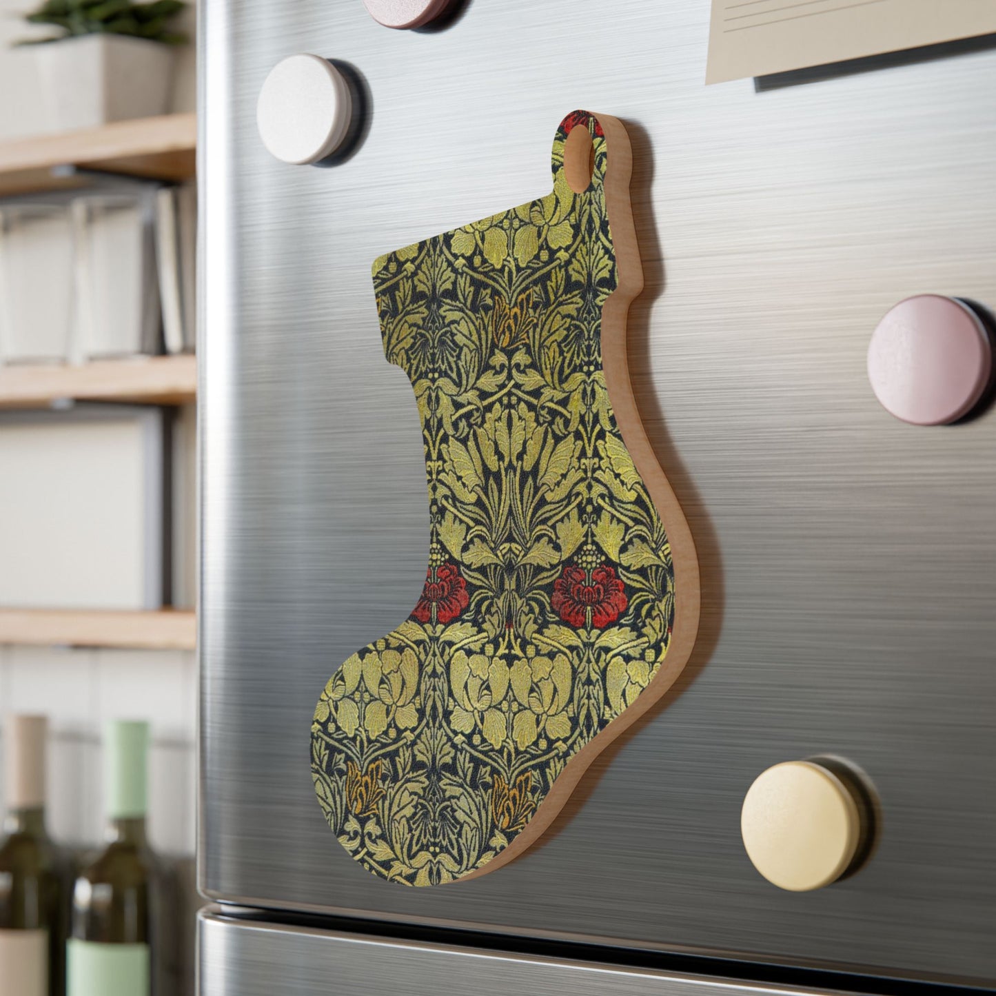 Wooden Christmas Ornaments inspired by William Morris - Tulip & Rose Collection