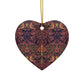 Ceramic Christmas Ornaments inspired by William Morris - Dove & Rose Collection - Double Sided Print: 1pc, 3pcs, 5pcs, 10pcs