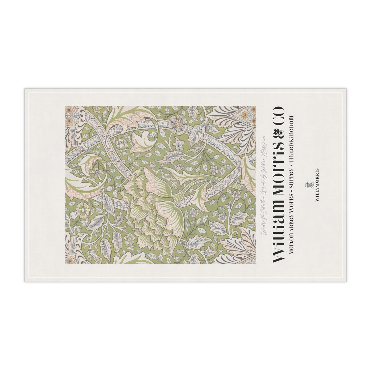 Kitchen Tea Towel inspired by William Morris - Windrush Collection (Brook) - Art Print
