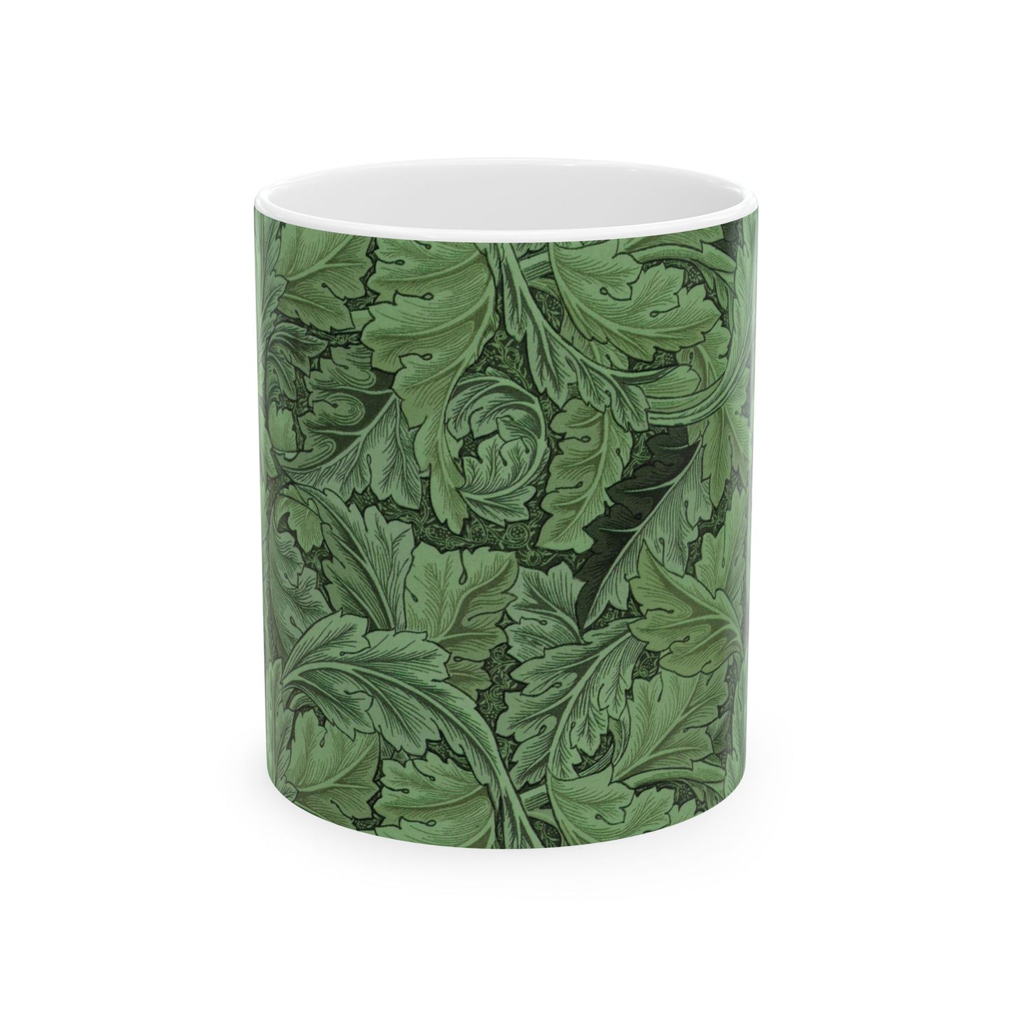 Ceramic Mug inspired by William Morris - Acanthus Collection (Green)