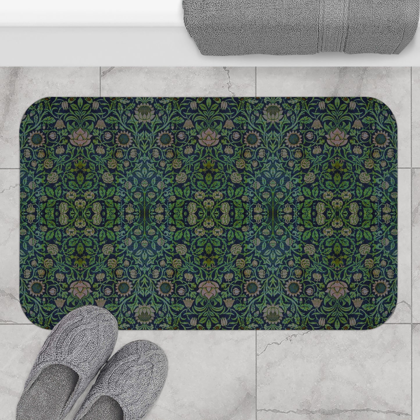 bath-mat-william-morris-violet-columbine-collection-green-9