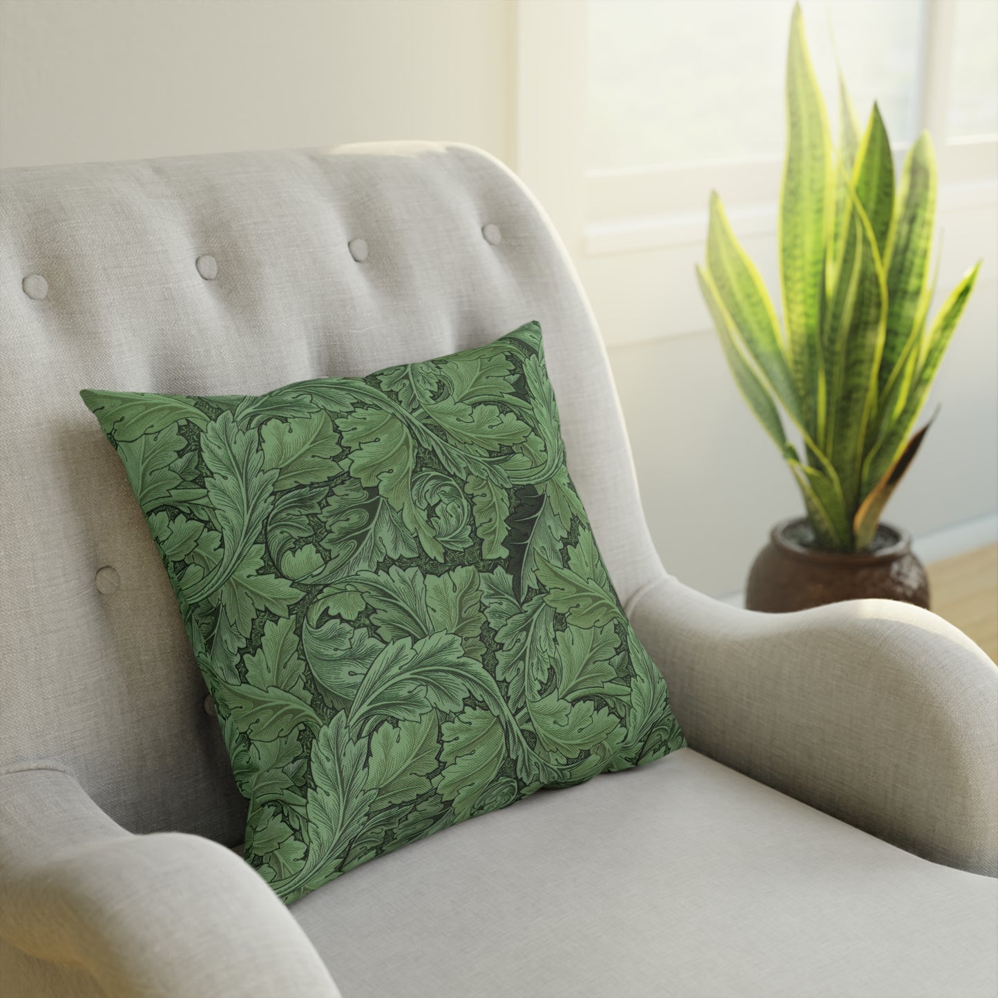 william-morris-co-cotton-drill-cushion-and-cover-acanthus-collection-green-7