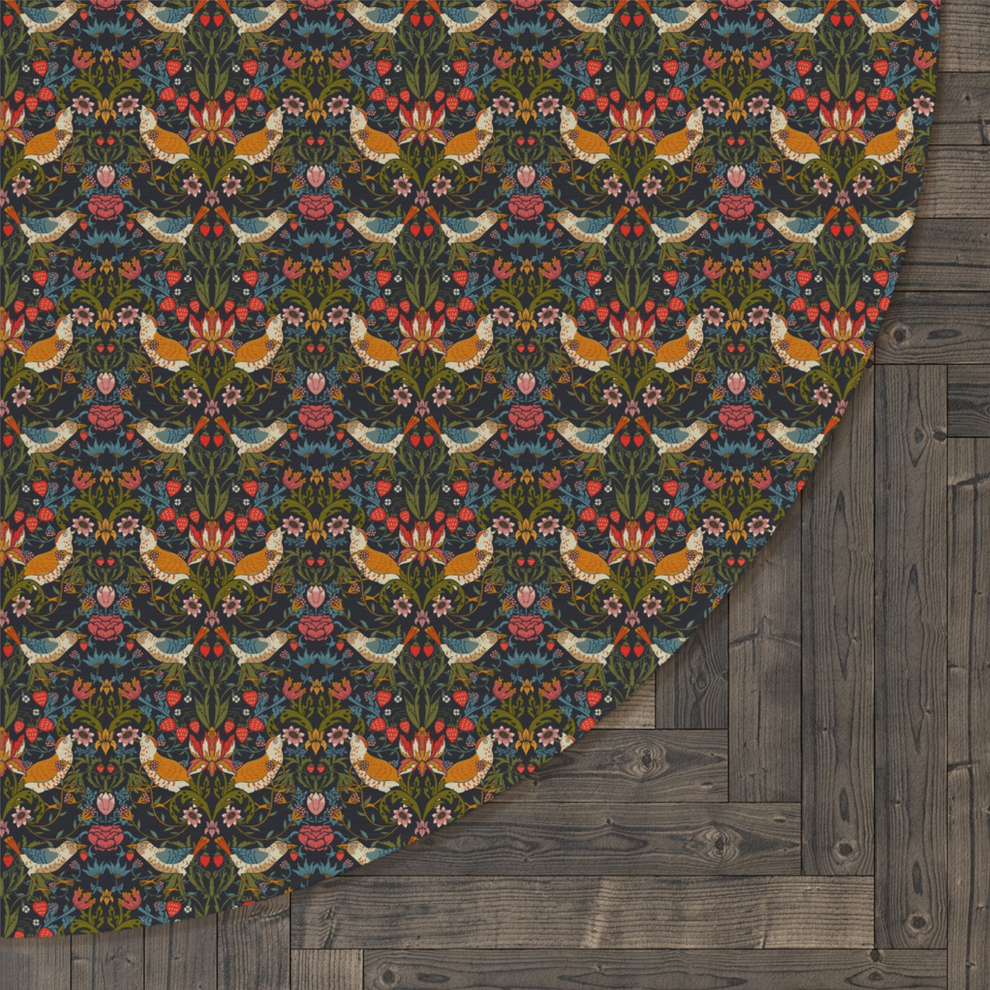 round-rug-by-william-morris-strawberry-thief-collection-ebony-6