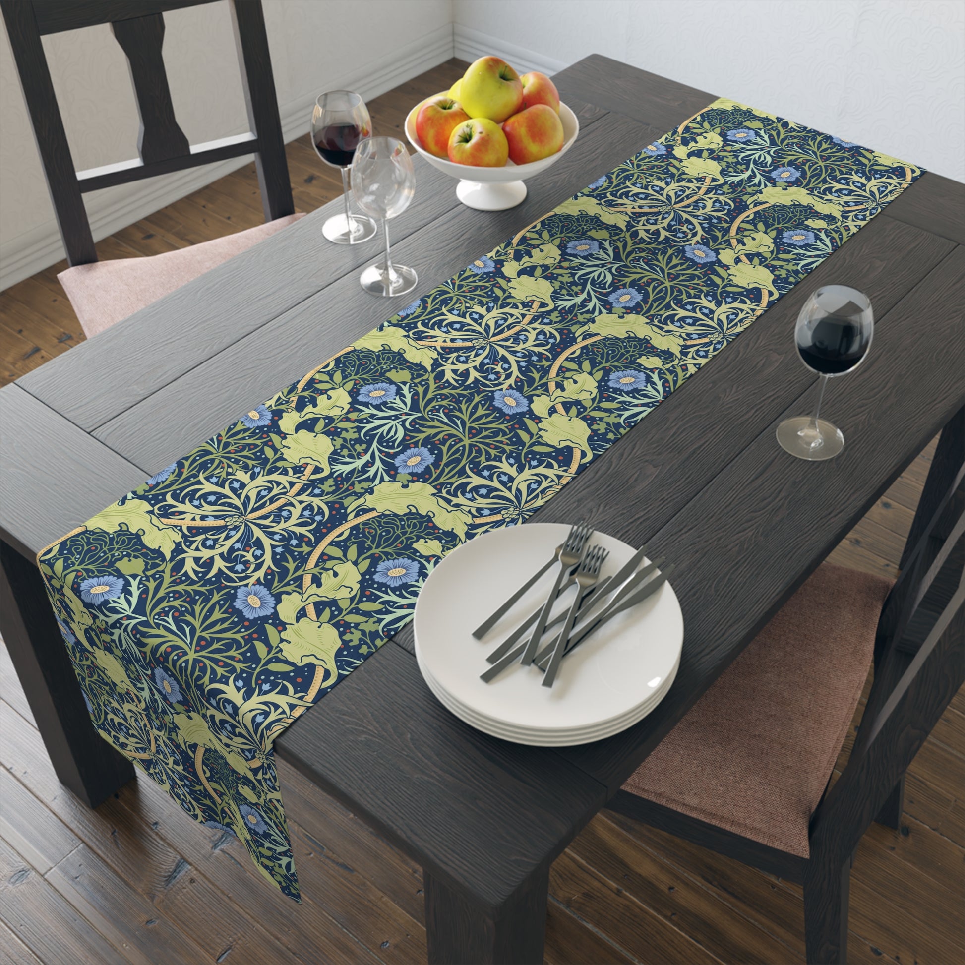 william-morris-co-table-runner-seaweed-collection-blue-flower-17