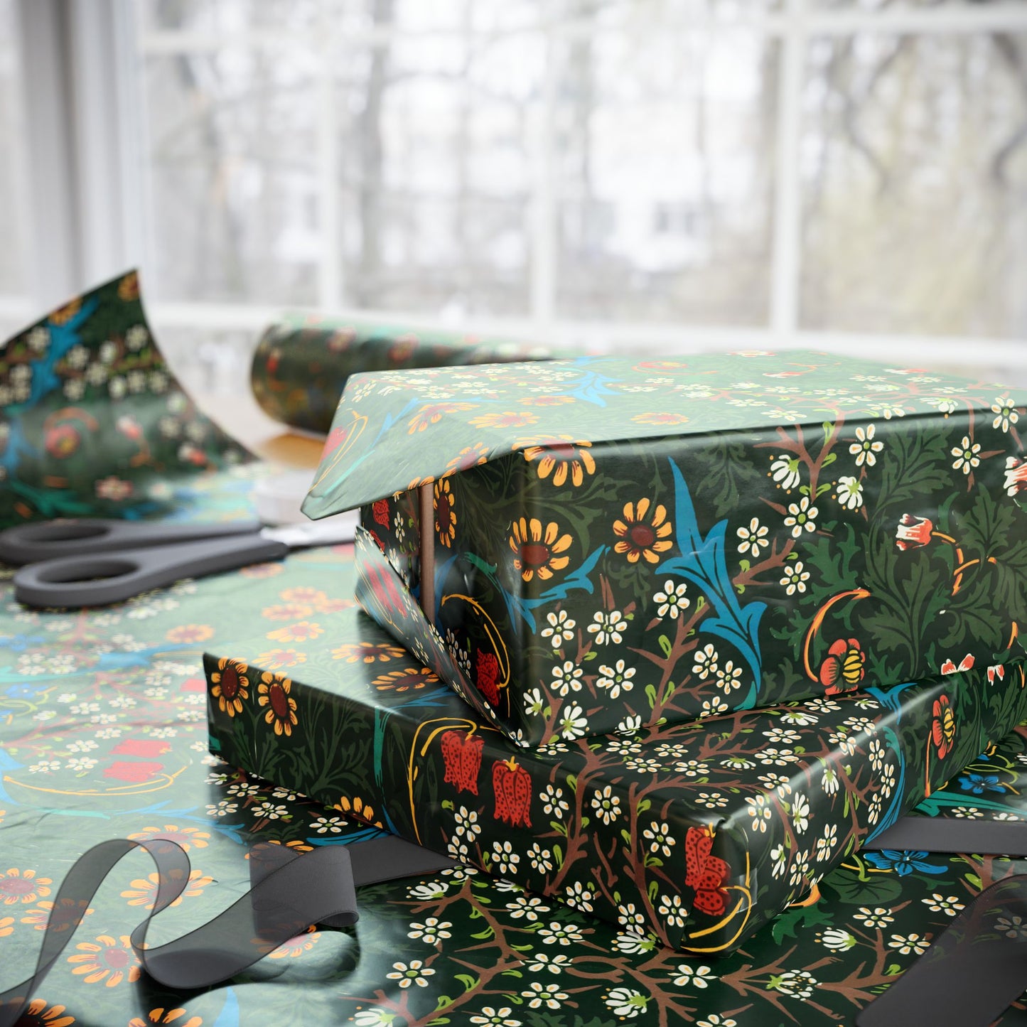 Gift Wrapping Paper inspired by William Morris - Tulip Collection
