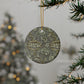 Ceramic Christmas Ornaments inspired by William Morris - Wandle Collection (Grey) - Double Sided Print: 1pc, 3pcs, 5pcs, 10pcs