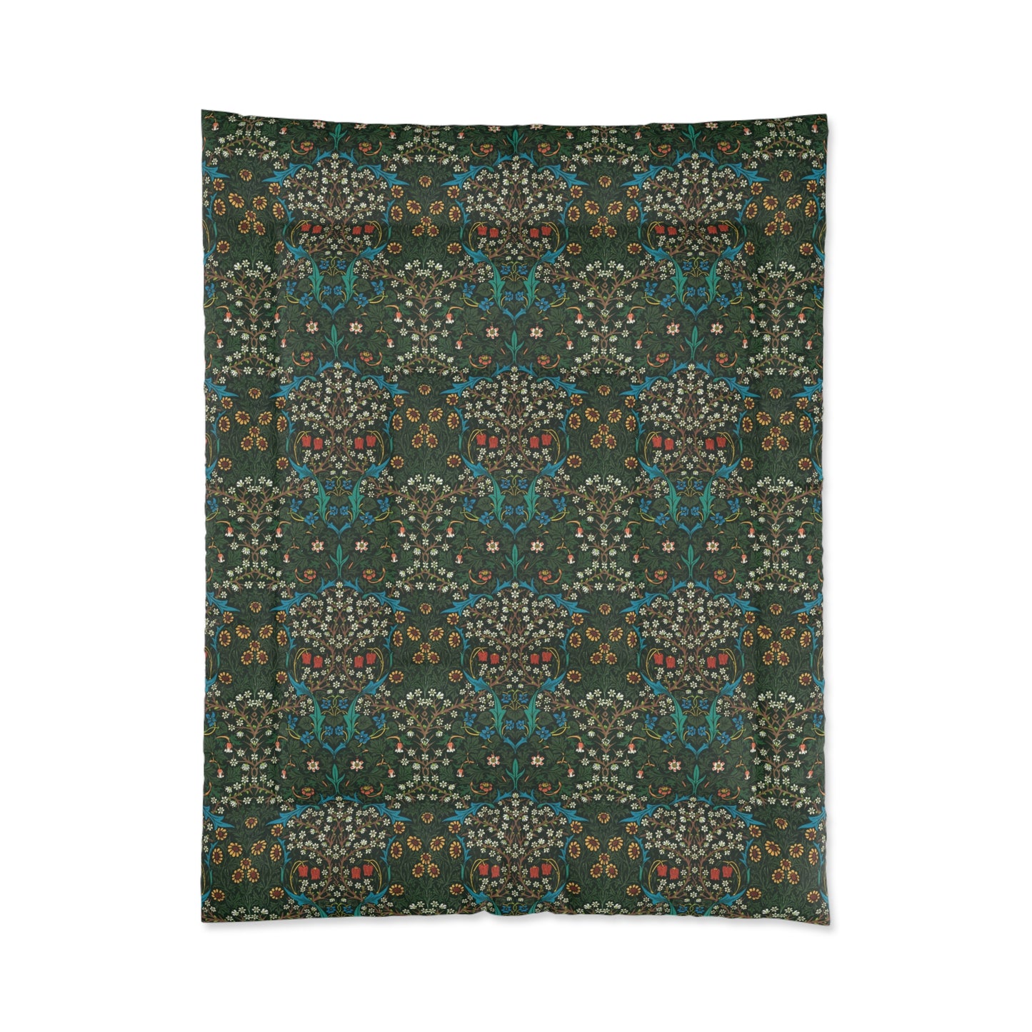 Comforter inspired by William Morris - Tulip Collection (Red)