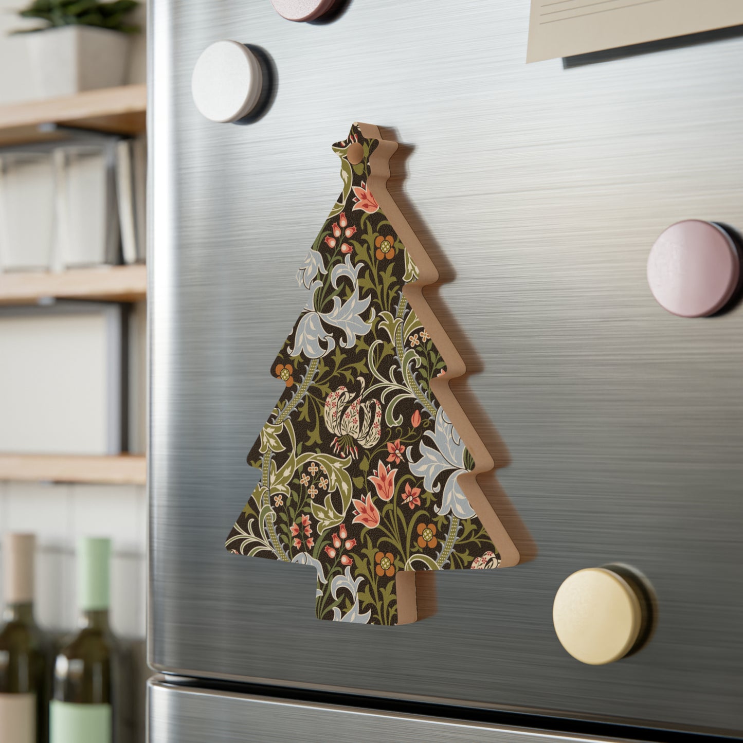 Wooden Christmas Ornaments inspired by William Morris -