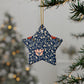 Ceramic Christmas Ornaments inspired by William Morris - Medway Collection - Double Sided Print: 1pc, 3pcs, 5pcs, 10pcs