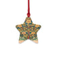Wooden Christmas Ornaments inspired by William Morris - Rose Wreath Collection