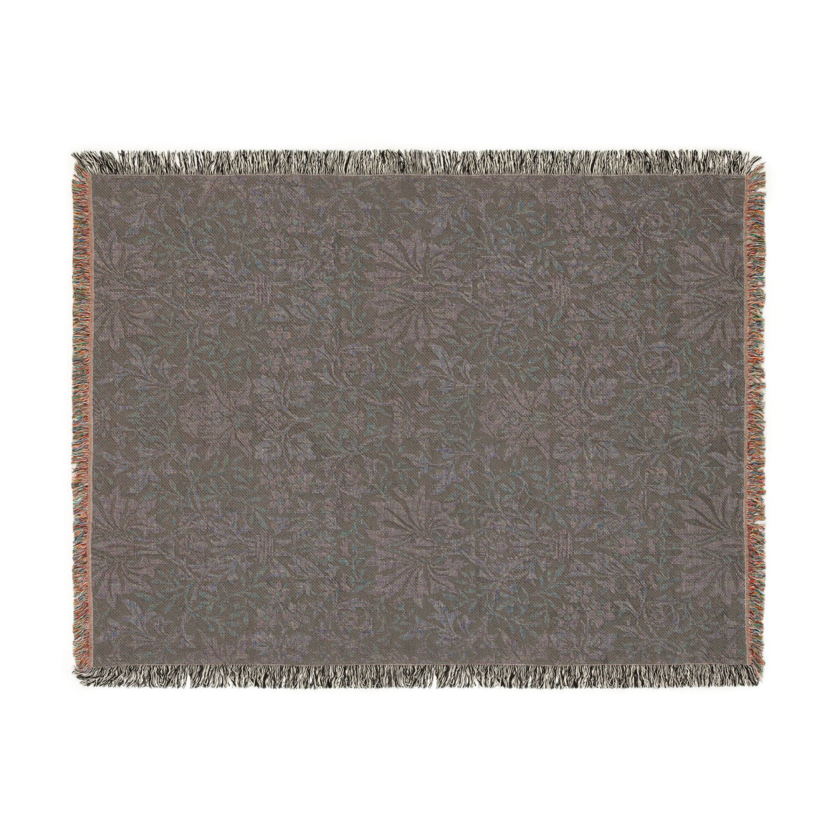 Woven Cotton Blanket inspired by William Morris - Flower Garden Collection