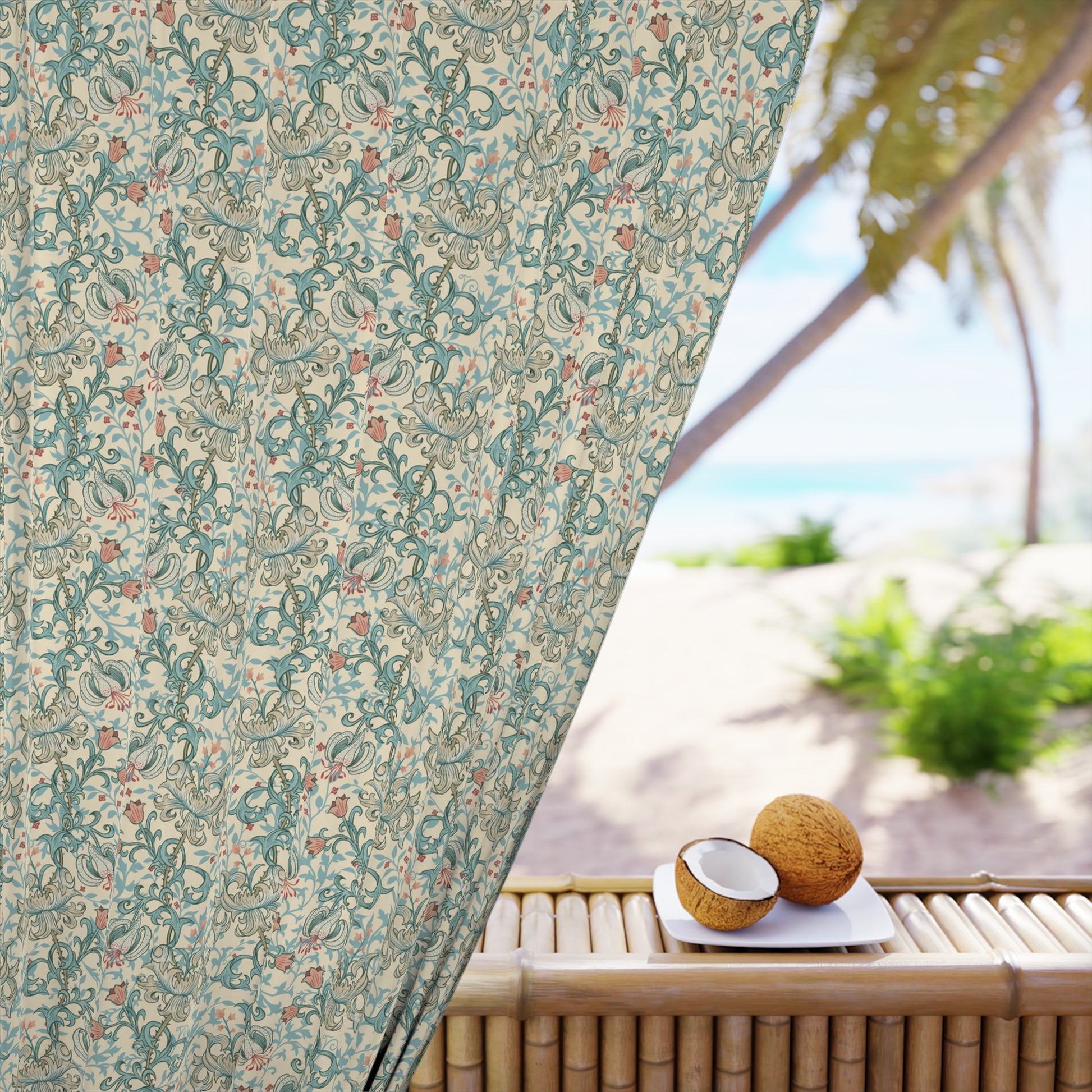 Window Curtain by William Morris (1 Piece) - Golden Lily (Mineral)-5