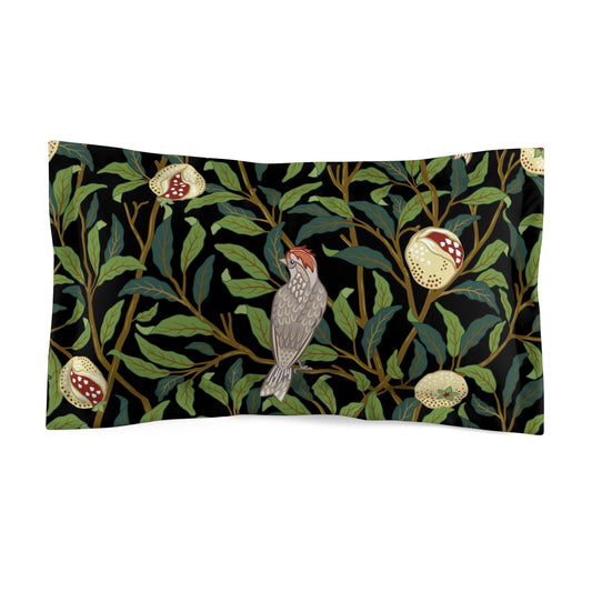 william-morris-co-microfibre-pillow-sham-bird-and-pomegranate-collection-onyx-x1-1