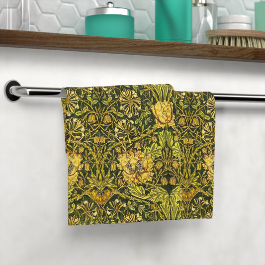 Washcloth inspired by William Morris - Honeysuckle & Tulip Collection (Gold)