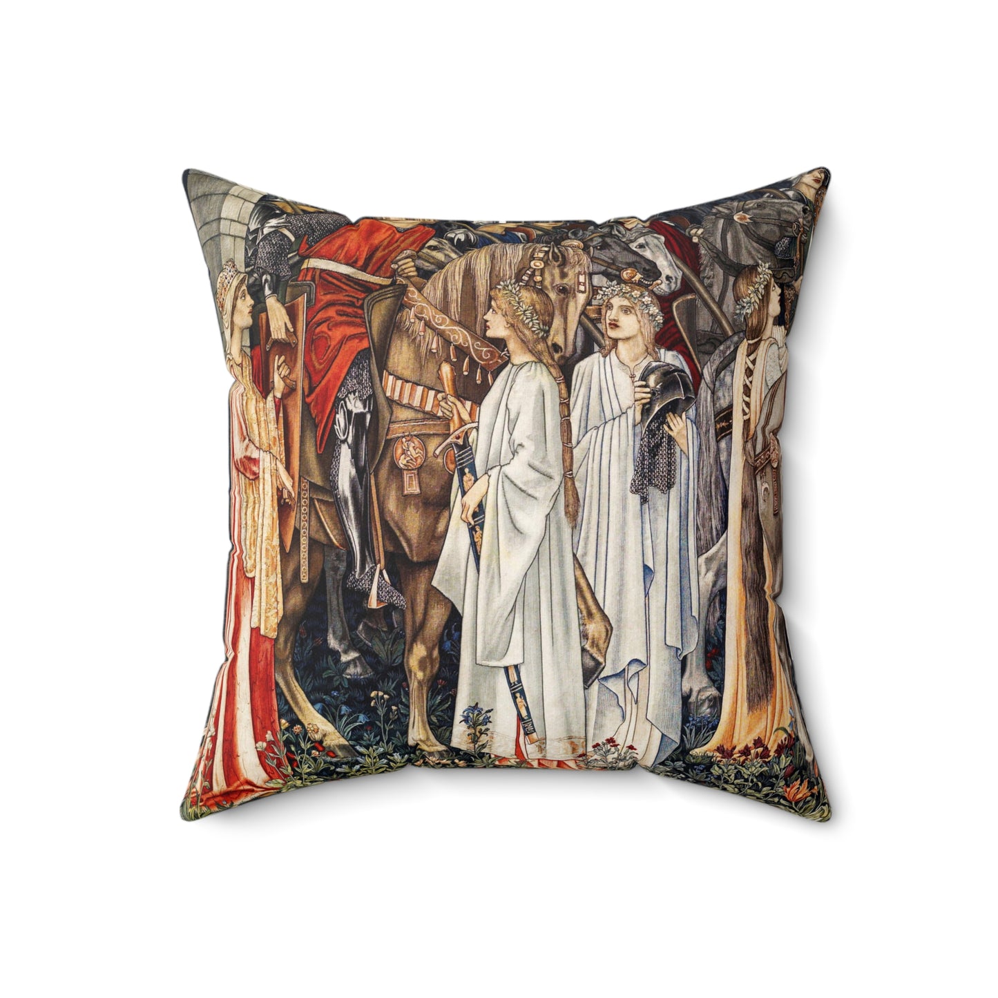 Faux Suede Cushion inspired by William Morris -