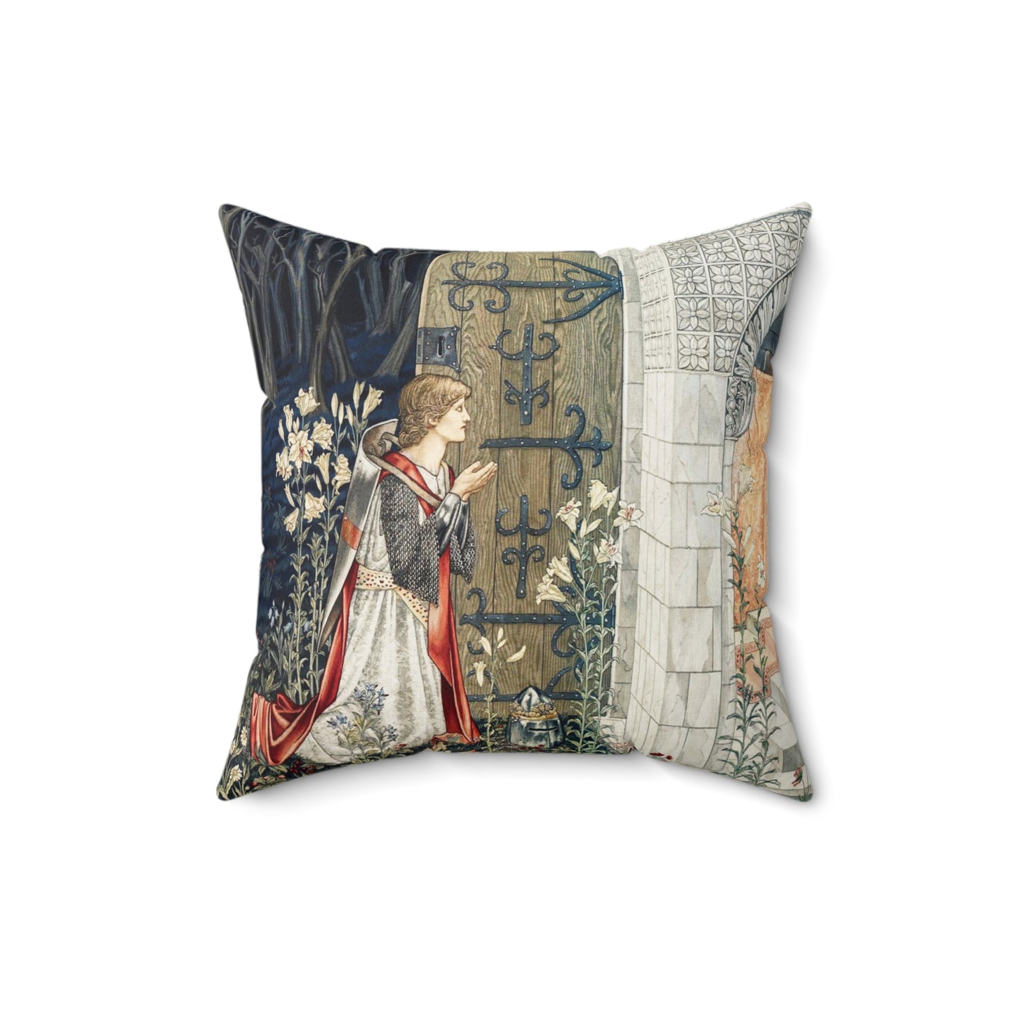 Faux Suede Cushion inspired by William Morris -