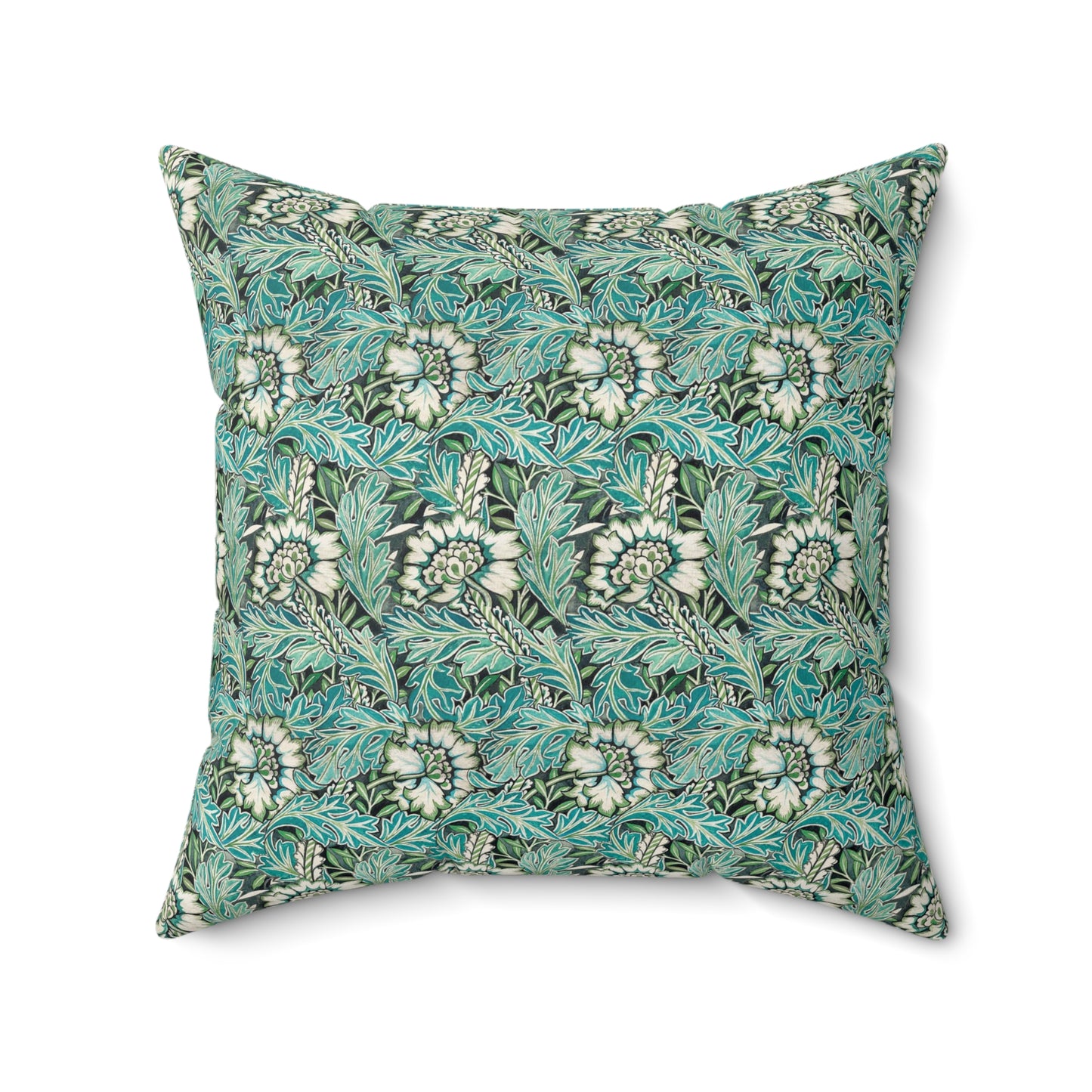 Faux Suede Cushion inspired by William Morris -