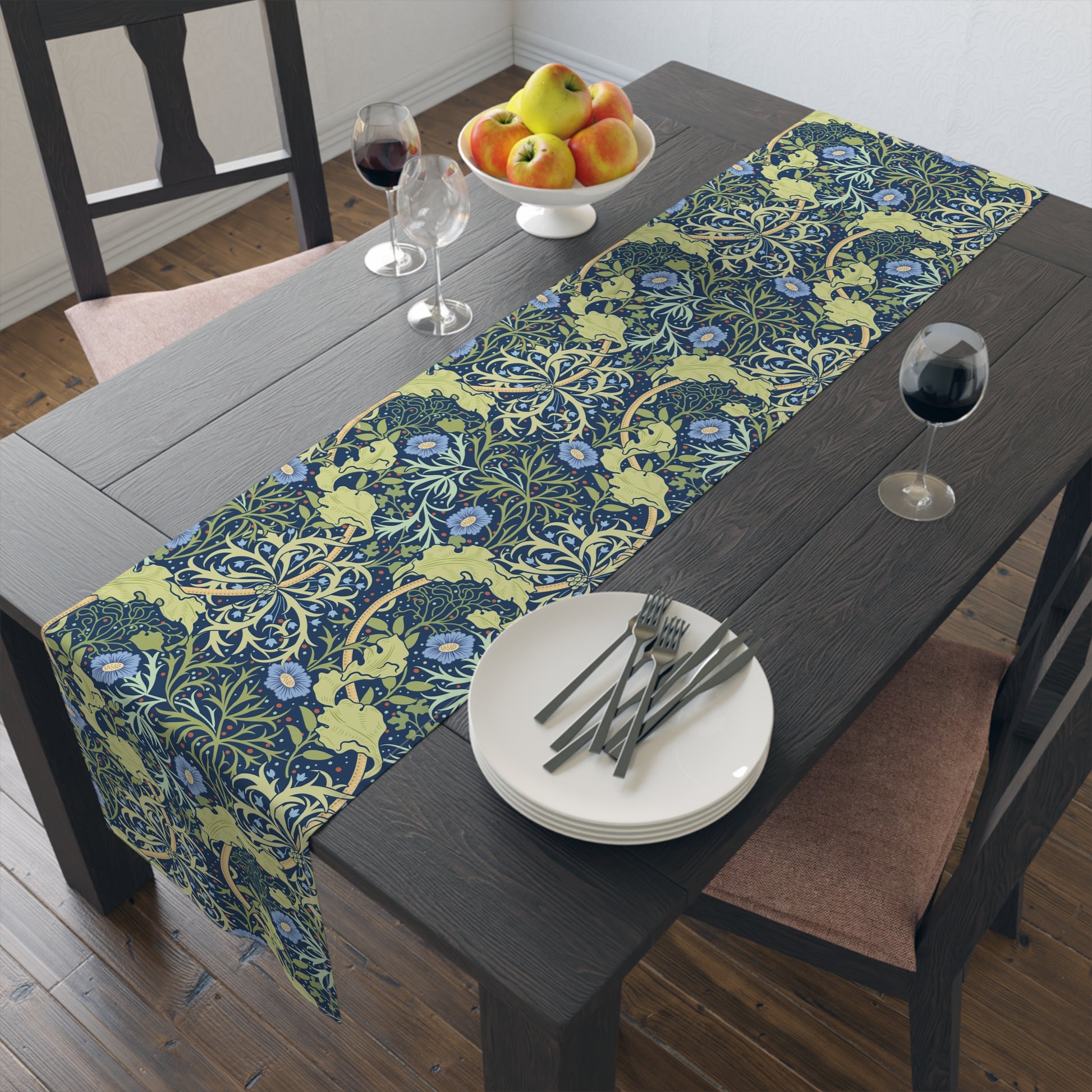 william-morris-co-table-runner-seaweed-collection-blue-flower-13