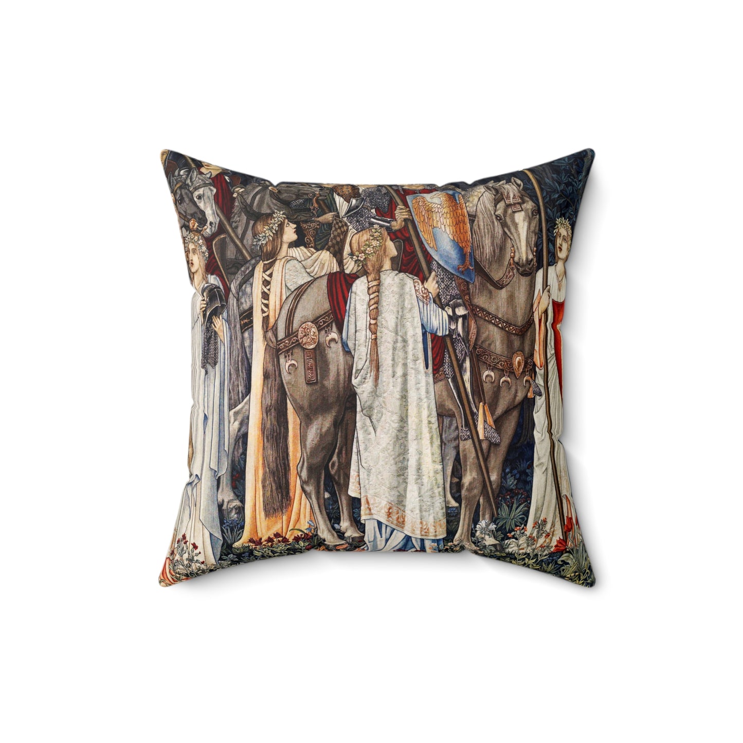 Faux Suede Cushion inspired by William Morris -