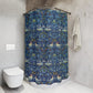 Shower Curtain inspired by William Morris - Bird Collection (Blue)