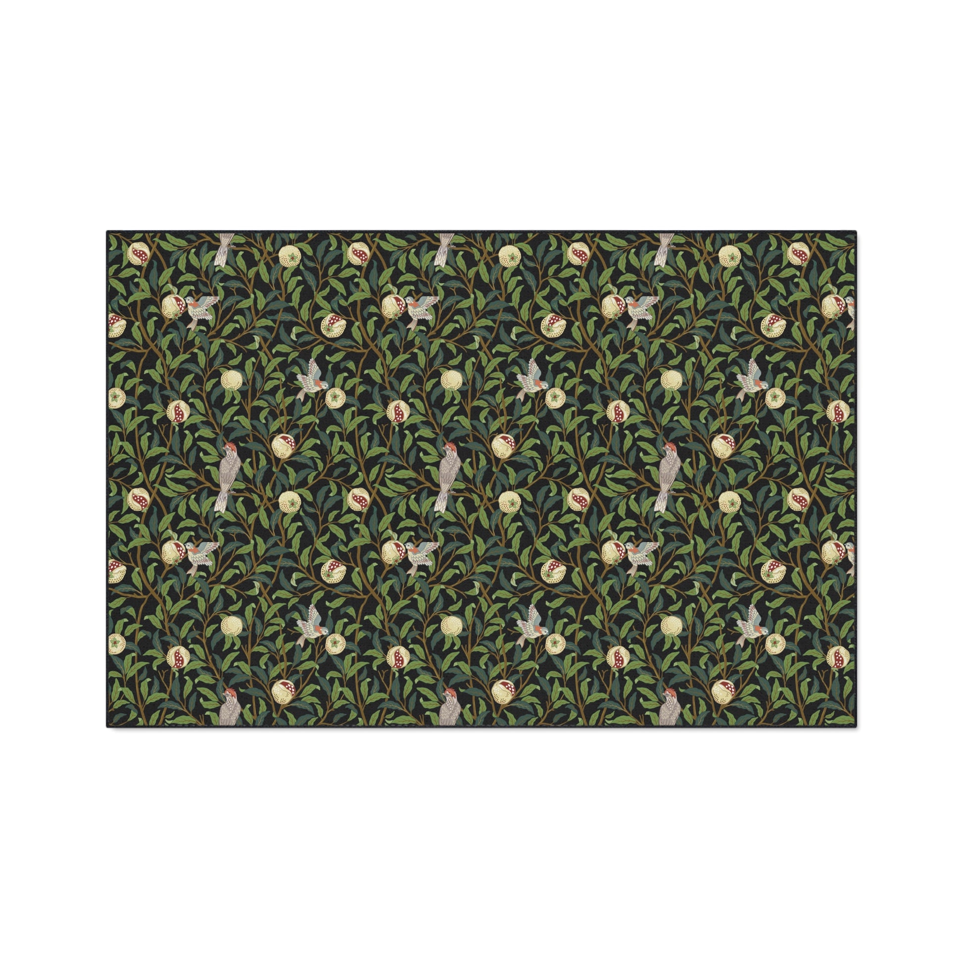 william-morris-co-heavy-duty-floor-mat-bird-and-pomegranate-collection-onyx-1