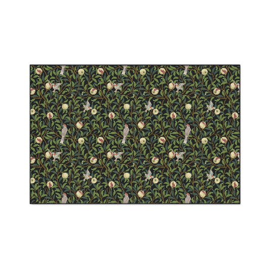 william-morris-co-heavy-duty-floor-mat-bird-and-pomegranate-collection-onyx-1