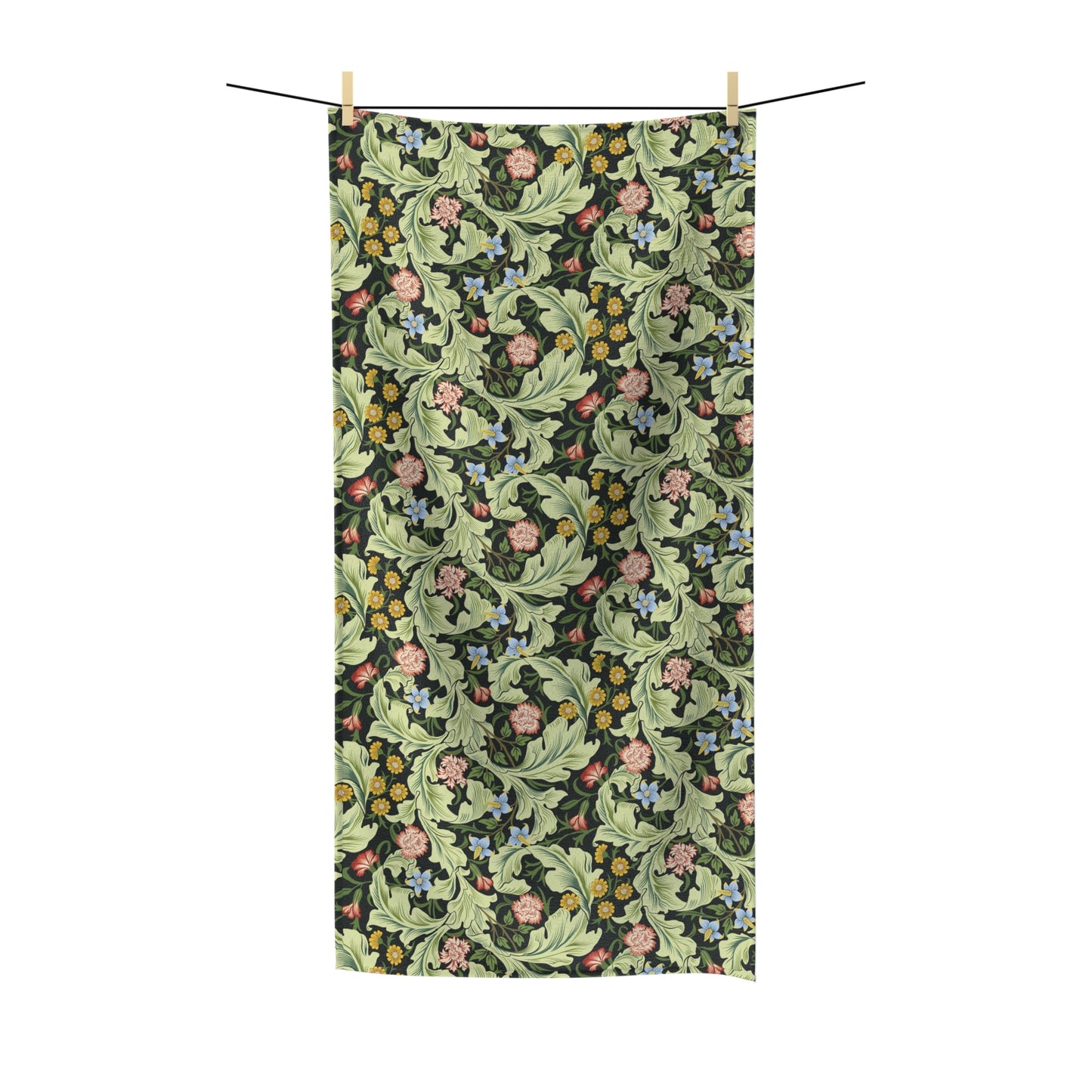 William Morris & Co Luxury Polycotton Towel - Leicester Collection (Green)