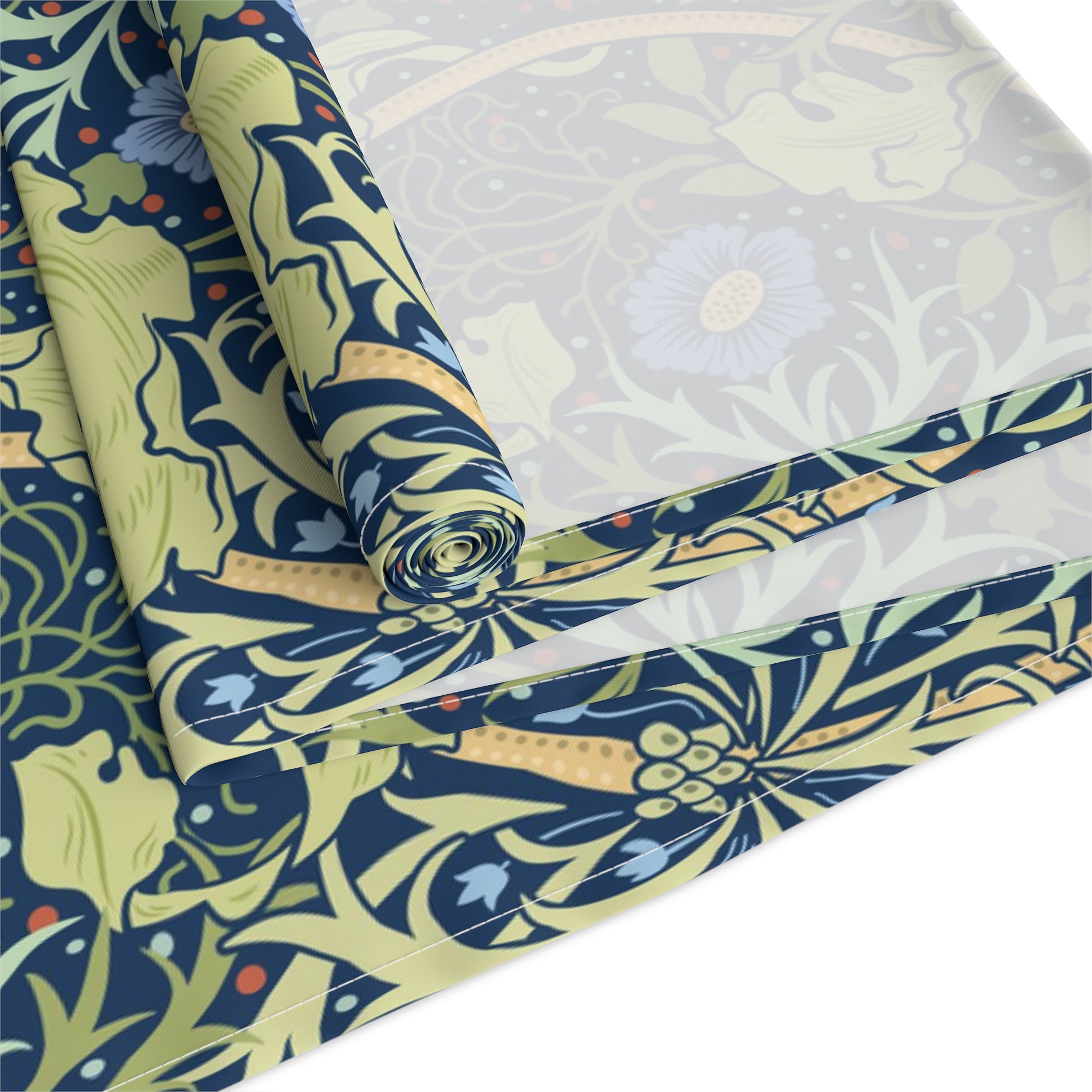 william-morris-co-table-runner-seaweed-collection-blue-flower-2