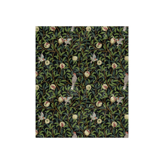 william-morris-co-lush-crushed-velvet-blanket-bird-pomegranate-collection-onyx-3