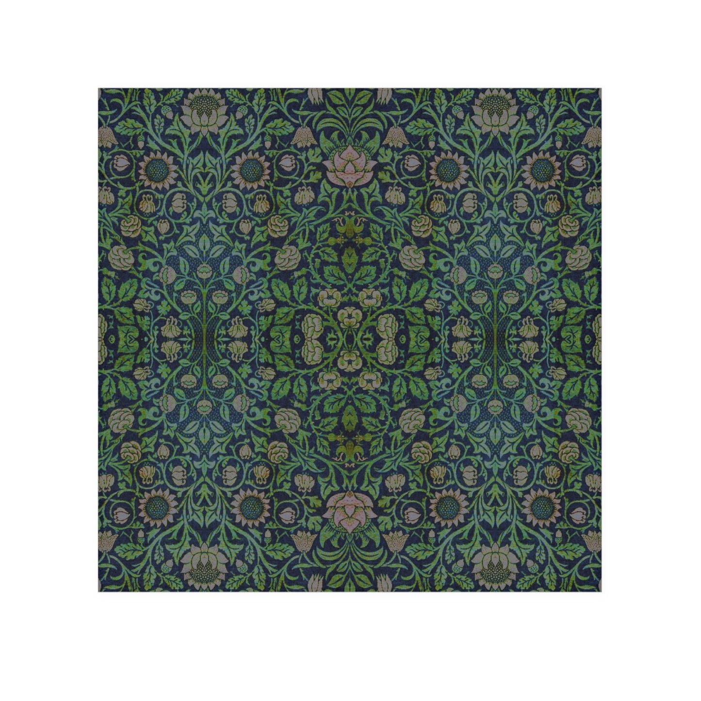 Face Cloth inspired by William Morris - Violet and Columbine Collection (Green)