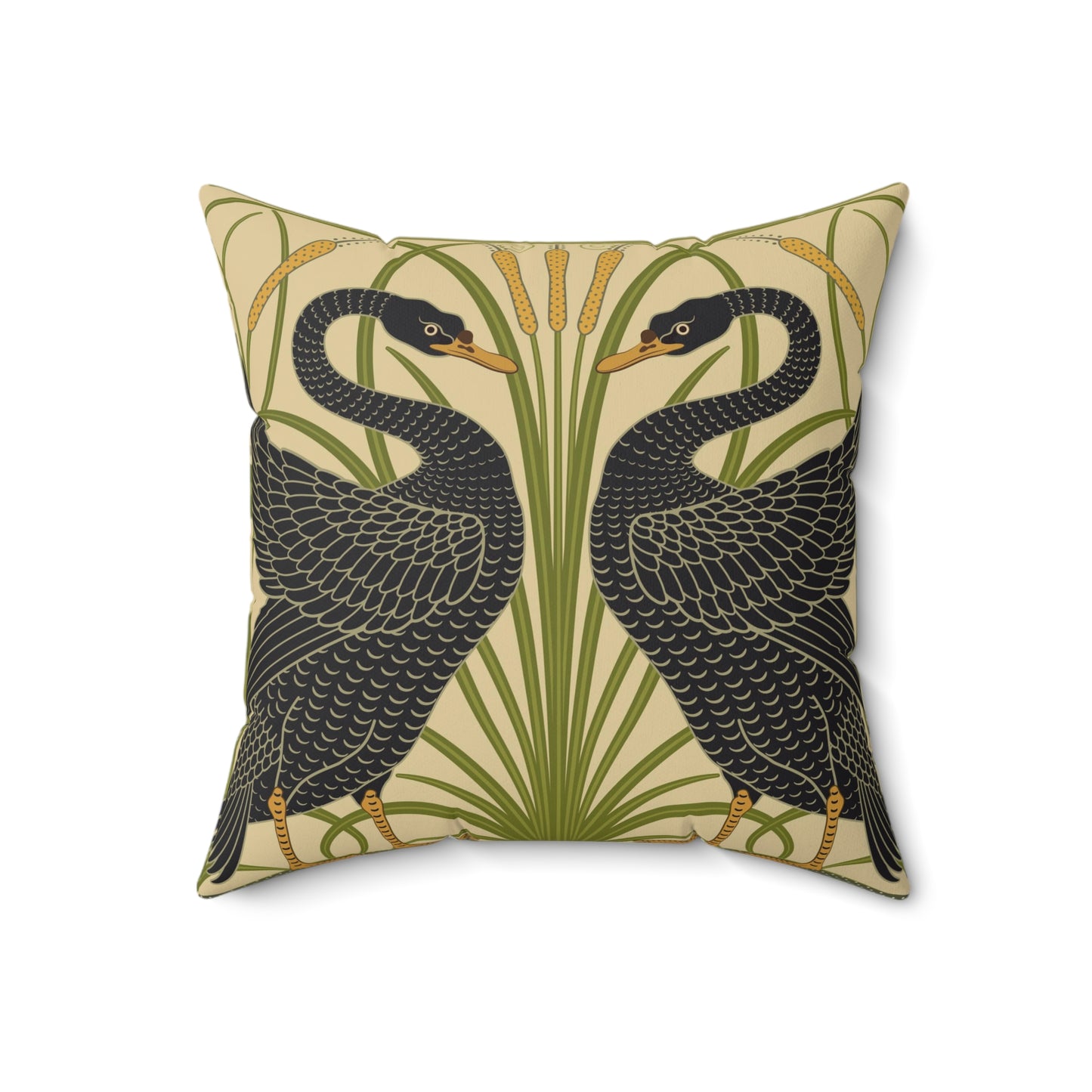 Faux Suede Cushion inspired by William Morris -