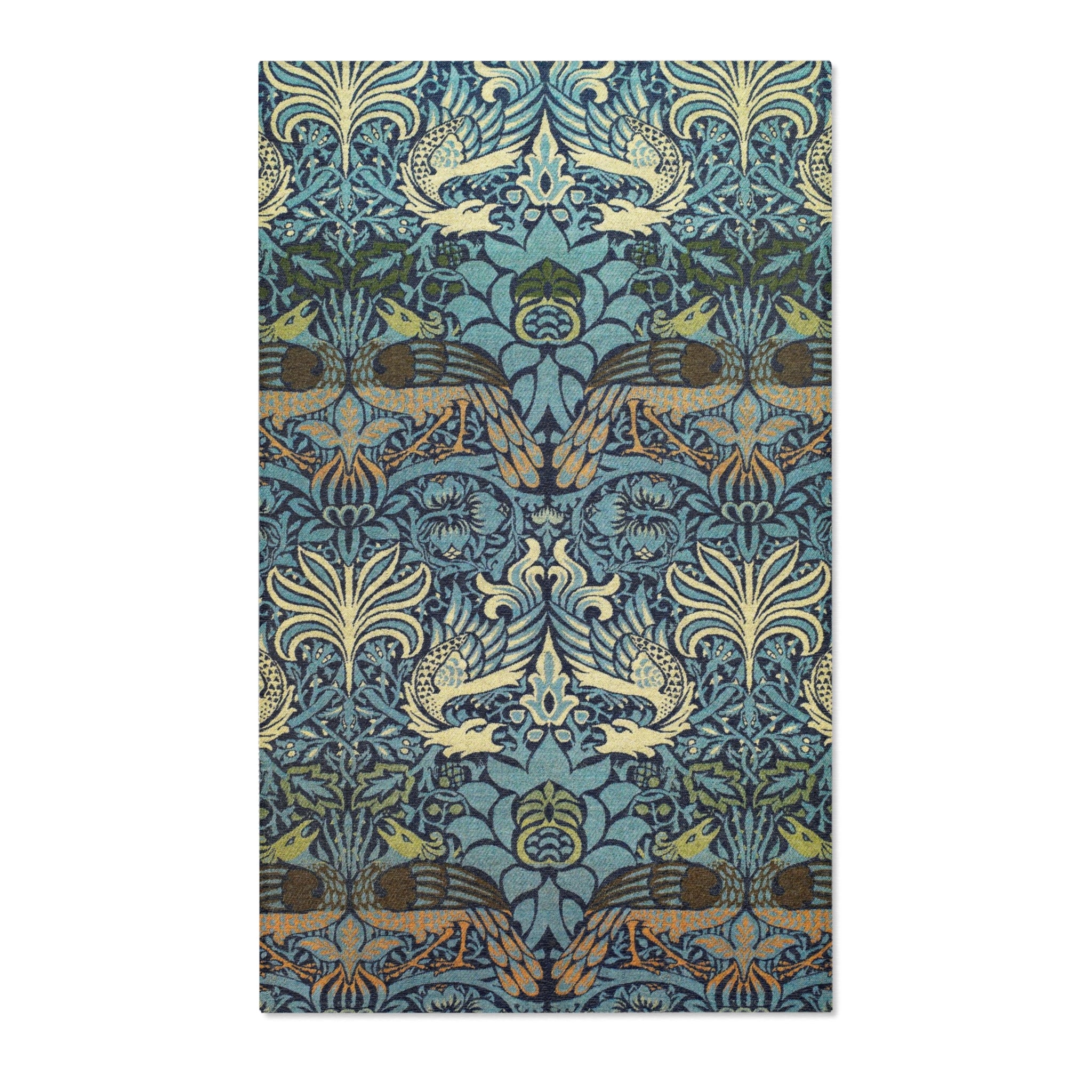 Pattern rug, William Morris, Dragon and peacock, English pattern, Soft selling rug, Housewarming gift, Modern rug, Area rug