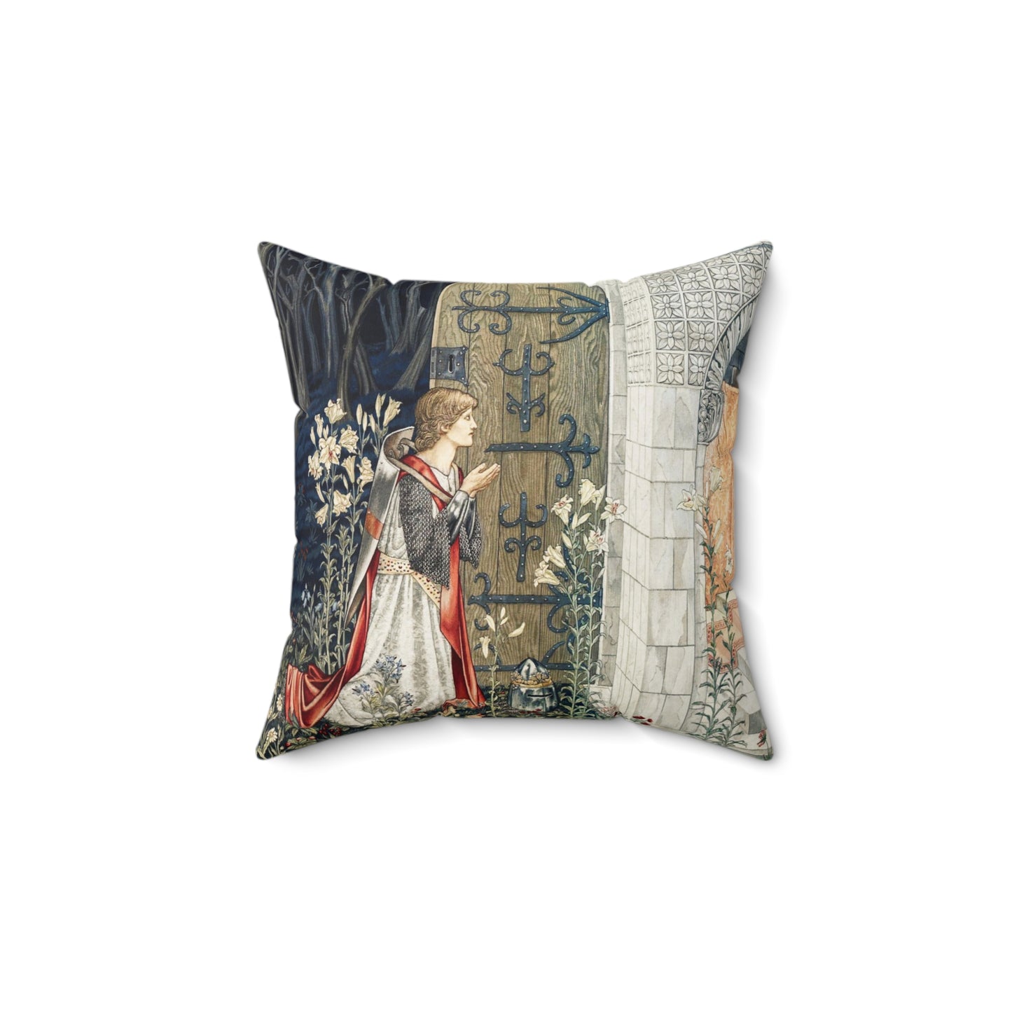 Faux Suede Cushion inspired by William Morris -