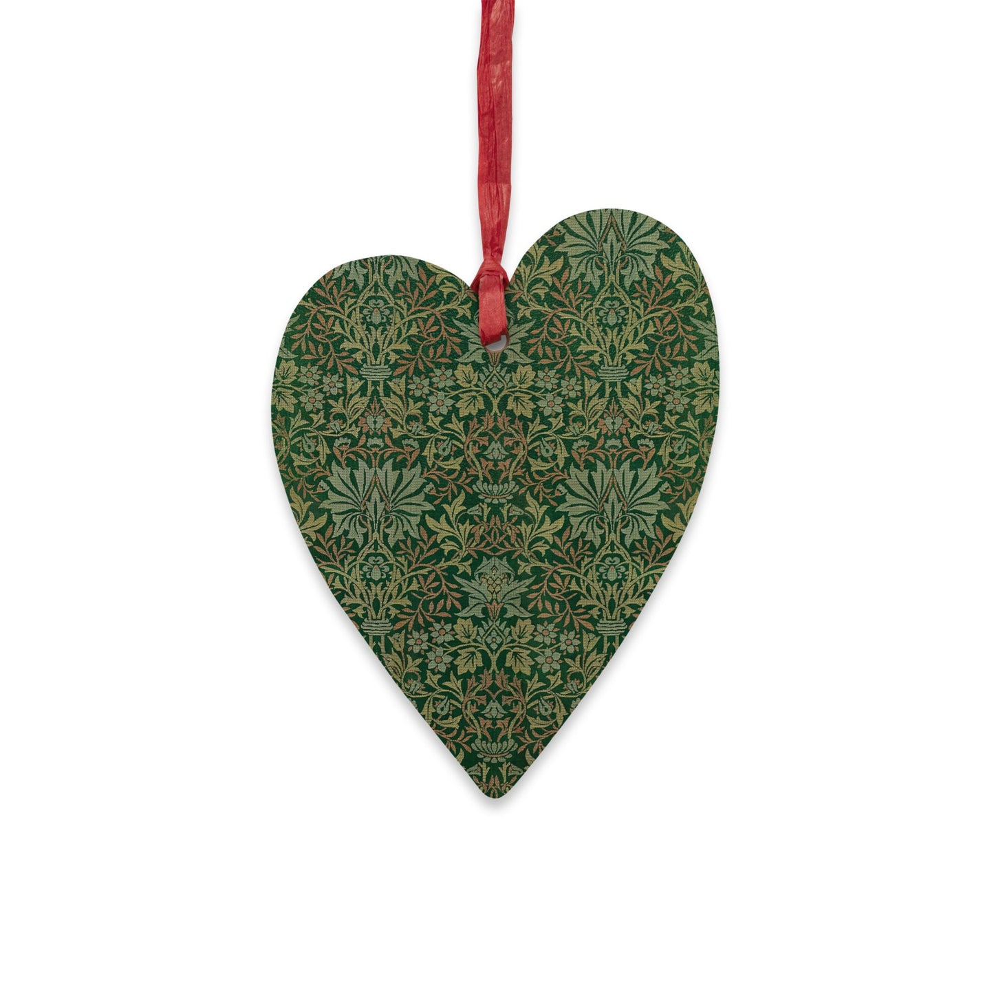 Wooden Christmas Ornaments inspired by William Morris - Flower Garden Collection